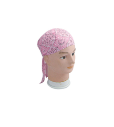 Pale Pink Easy to Tie Bandana Style Headscarf Paisley Pattern
